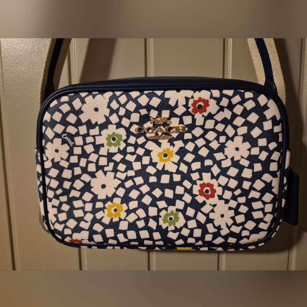 Coach Jamie Camera Crossbody Deep Blue Multi NWT